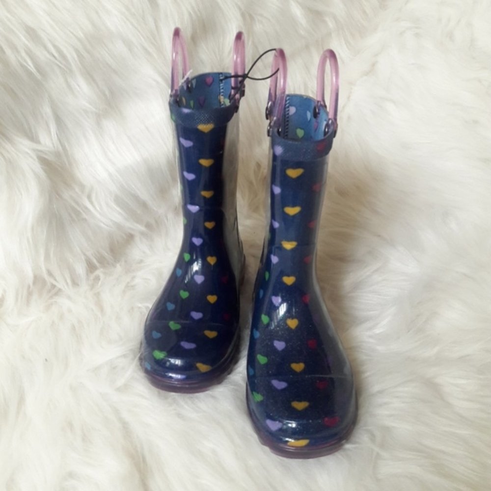 Kids Light-Up Rain/Snow Boots (Hearts)
